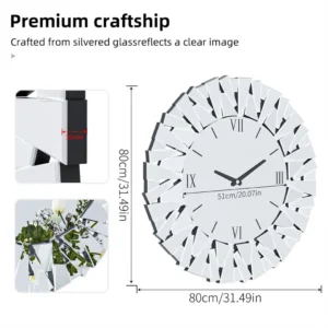 3D Sunburst Wall Clock