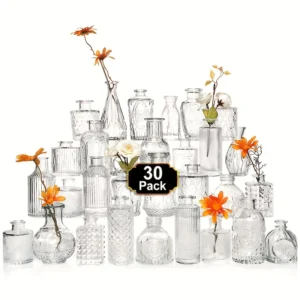 30-Piece Vintage Glass Vases